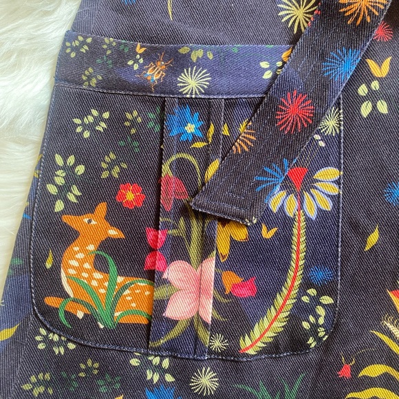 The Kit Navy Blue Whimsy Woodsie Cottagecore High Waisted Tie Cargo Skirt Size S - Picture 6 of 13